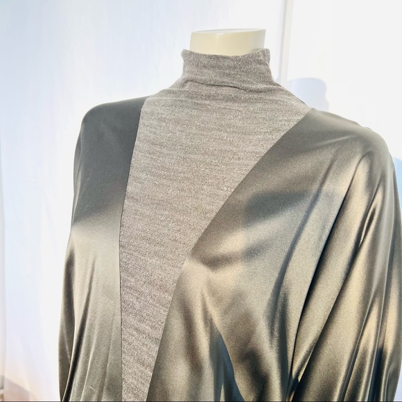 Vintage ROMAN KEFLAY stretch Silk Satin And Wool Mini dress - Picture 7 of 11